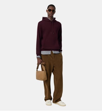 Sweatshirt à capuche marquage embossé - Lacoste - Marron