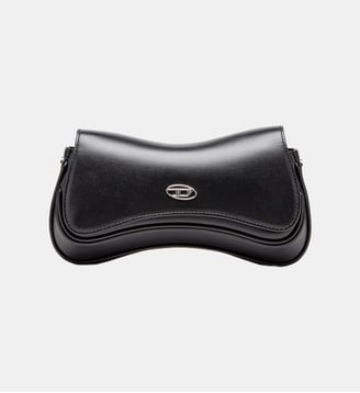 Play-Sac à bandoulière en cuir semi-brillant - Diesel - Noir