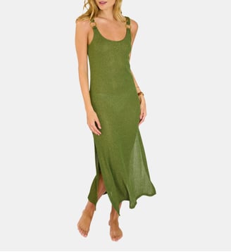 Robe beachwear  Amiva - Banana Moon - Vert