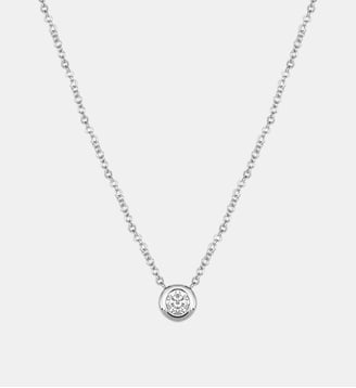 Magic touch collier solitaire en or blanc Djula