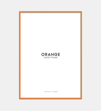 Cadre en bois orange en acrylique - Poster & Frame - Orange
