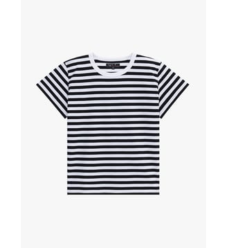 t-shirt Brando rayé blanc et noir - Agnès b. - Blanc