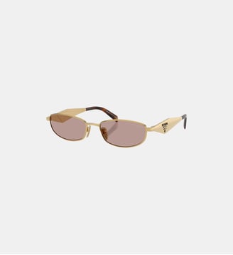 Lunettes de soleil Ovale PR D51S - Prada - Or