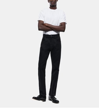 Pantalon droit en twill de coton - Fursac - Noir