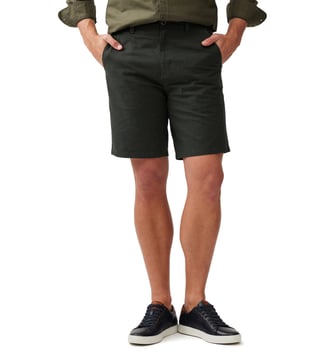 Short droit en coton stretch Gunn, 23 cms - Rodd & Gunn - Olive