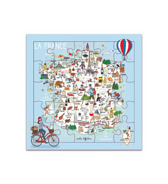 Carte Puzzle La France - Cartesdart - Multicolore