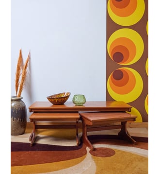 Tables gigognes scandinaves Barbara N°127- Produit chiné - Debongout - Bois clair