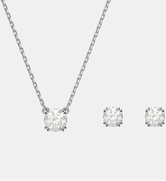 Parure Stilla, Métal rhodié - Swarovski - White et rrhodium plated