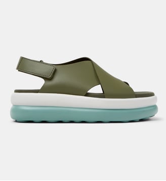 Sandales Pelotas Flota Up cuir - Camper - Vert moyen