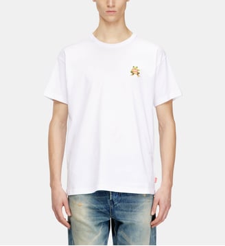T-shirt avec imprimé grenouille et logo - Diesel - Blanc