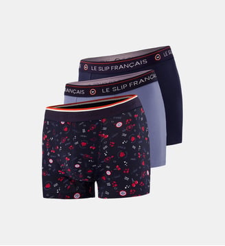 Lot de 3 boxers en coton - Le Slip Francais - Bleu givre