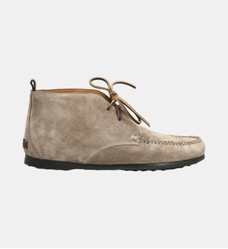 Bottine rubber driver ithaca - cuir velours - Fairmount - Beige