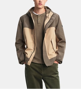 Veste courte imperméable à capuche - Aigle - Beige