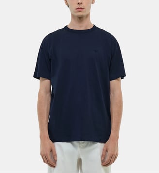 T-shirt droit en coton - Fursac - Bleu marine