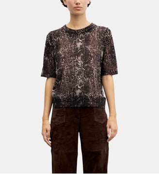 Pull imprimé python en laine - ROSA Gerard Darel