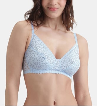 Soutien-gorge sans armatures en dentelle Daily Dentelle - Dim - Bleu clair