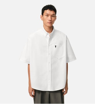 Chemise Boxy Ami De Coeur en Coton - AMI Paris - Blanc