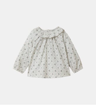Blouse imprimée col froufrou Bébé - Cyrillus - Imprimé solene