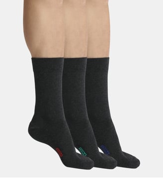 Lot de 3 Paires de Mi-Chaussettes Basique Coton - Dim - Anthracite