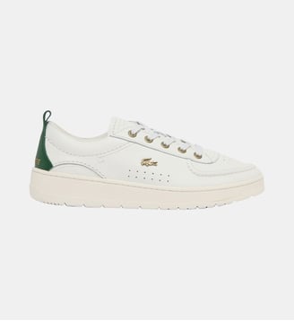 Sneakers Umpire homme en cuir - Lacoste - Beige et vert foncé