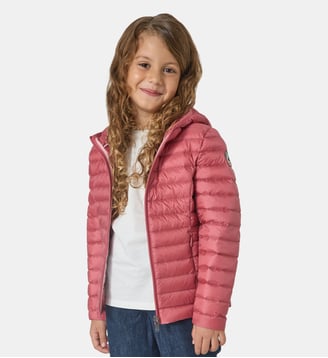 Doudoune légère à capuche enfant Carla - Jott - Velours rose