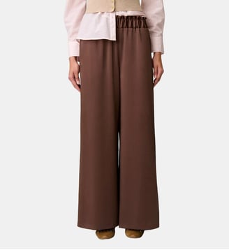 Pantalon fluide satiné - Claudie Pierlot - Marron glacé