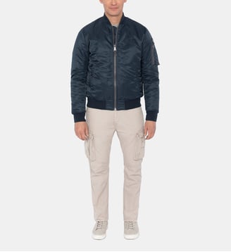 Bomber MA-1 recyclé - Schott - Navy
