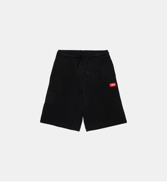 Short en molleton avec logo - Diesel Kids - Noir