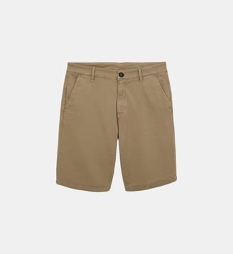Bermuda 200 droit en coton stretch - Serge Blanco - Beige