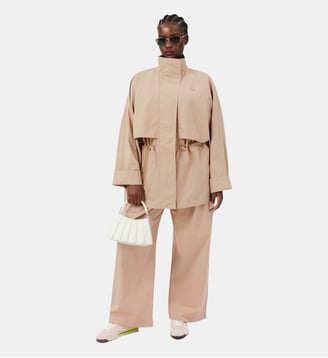 Parka mi-longue oversize déperlante - Lacoste - Beige