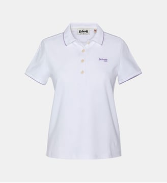 Polo rétro sport. - Schott - Blanc