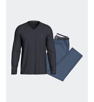 Pyjama Cardé en Coton - Eden Park - Bleu marine