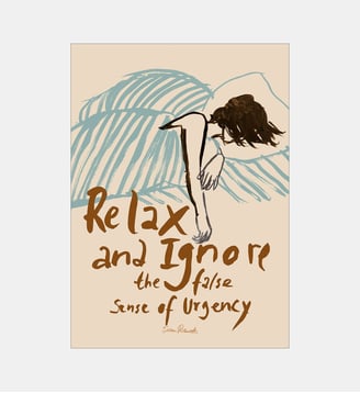 Poster   Relax And Ignore - Sissan Richardt - Poster & Frame - Multicolore
