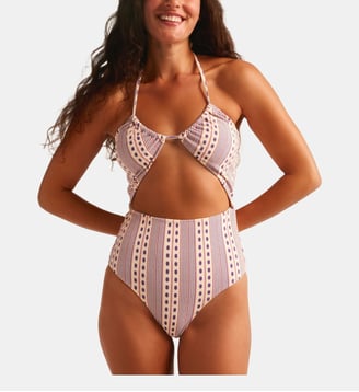 Maillot de bain 1 pièce Puglia imprimé ethnique  - Robin Collection - Multicolore