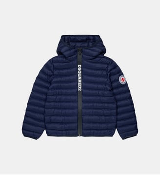 Veste matelassée avec logo imprimé - Dsquared2 - Bleu foncé