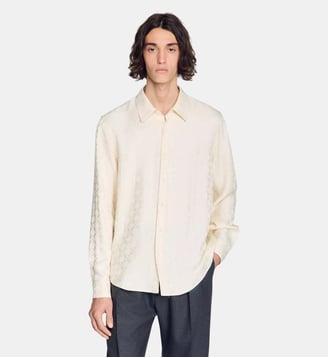 Chemise fluide Square Cross - Sandro - Blanc