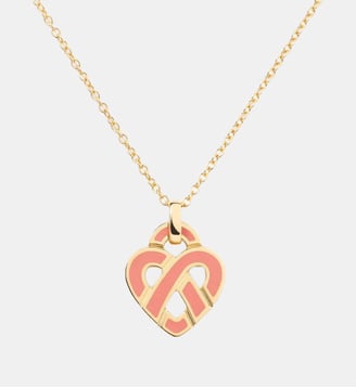 Pendentif Cœur Entrelacé Émail - Poiray - Or jaune