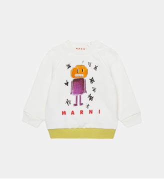 Sweat-shirt à col ras du cou avec imprimé Galaxy - Marni - Blanc crémeux