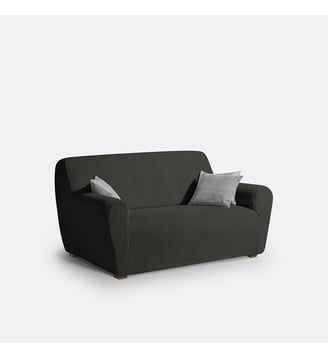 Housse extensible pour fauteuil et canapé AHMIS - So'Home - Anthracite