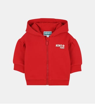Cardigan de jogging en molleton - Kenzo Kids - Rouge foncé
