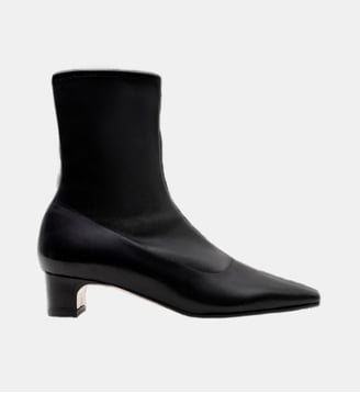 Rivers - Bottines En Cuir Nappa Stretch Noir Parallèle