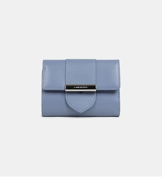 Portefeuille Paris Ily en cuir - Lancaster - Bleu givre