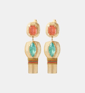 Boucles d'oreilles clips   - Soleil - Satellite - Multicolore