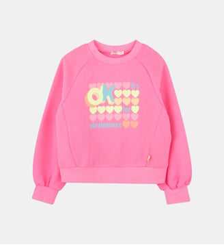 Sweat-shirt teinté en molleton - Billieblush - Storm pink