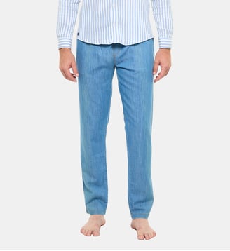 Pantalon en chambray - Gili's - Bleu