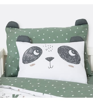 Taie d'oreiller bébé coton - La Redoute Interieurs - Imprimé kaki