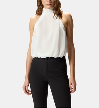 Top dos nu à encolure américaine Pinko