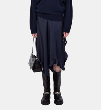 Jupe Jeto Satin - Zadig&Voltaire - Bleu encre