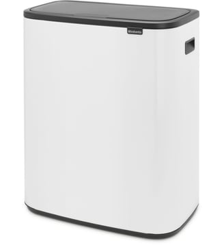 Poubelle de cuisine tri sélectif Bo Touch Bin 2X30L White - Brabantia - Blanc