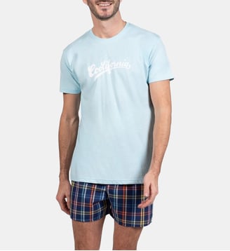 Pyjaméricain en jersey et popeline de coton - Coolifornia - Arthur - Multicolore